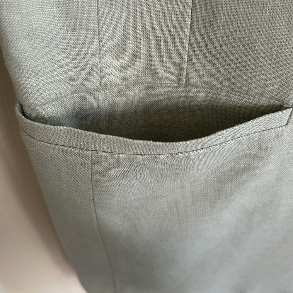 NWT Abercrombie & Fitch Linen Cotton Blend Blazer - Light Sage Green size XS - Picture 5 of 15